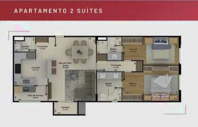 Imagem 2: Apartamento à venda em Melo com 93m²