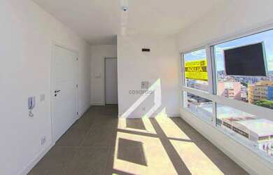 Imagem: O apartamento possui 1 Dormitório, 1 Banheiro, 1 Vaga na garagem