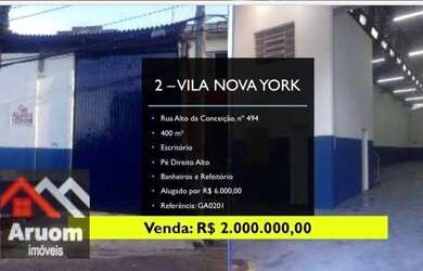 Imagem: O depósito possui 400m² de Área e está localizado em Vila