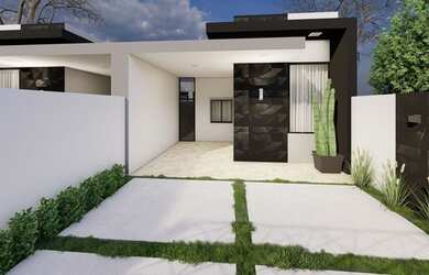 Imagem: A casa possui 3 Dormitórios, 1 Banheiro, 2 Vagas na garagem