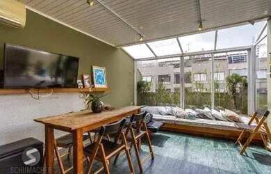 Imagem: O apartamento na cobertura possui 2 Dormitórios, 3 Banheiros