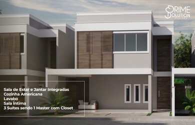 Imagem: A casa em condomínio possui 3 Dormitórios, 4 Banheiros, 2