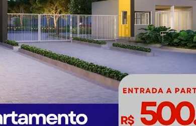 Imagem: O apartamento possui 2 Dormitórios, 1 Banheiro, 1 Vaga na garagem