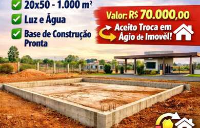 Imagem: O terreno possui 1.000m² de Área e está localizado em Corumbá