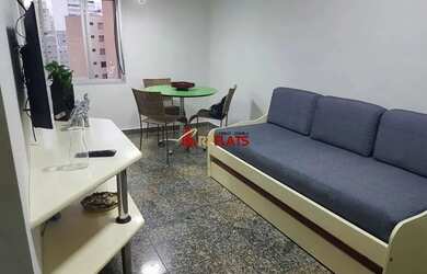 Imagem: O studio possui 1 Dormitório, 1 Banheiro, 1 Vaga na garagem