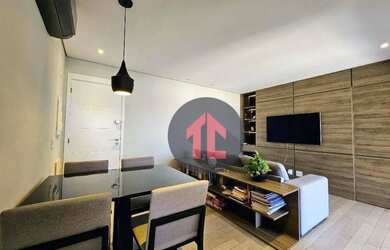 Imagem: O apartamento possui 1 Dormitório, 2 Banheiros, 1 Vaga na garagem