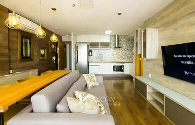 Imagem: A kitnet possui 1 Dormitório, 1 Banheiro, 1 Vaga na garagem