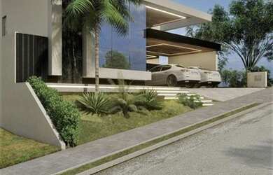 Imagem: A casa em condomínio possui 4 Dormitórios, 5 Banheiros, 2