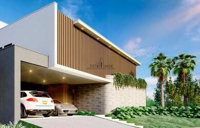 Imagem: A casa em condomínio possui 4 Dormitórios, 5 Banheiros, 4