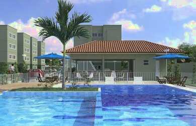 Imagem: O apartamento possui 2 Dormitórios, 1 Banheiro, 1 Vaga na garagem