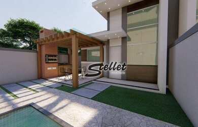 Imagem: A casa possui 2 Dormitórios, 2 Banheiros, 3 Vagas na garagem