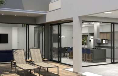 Imagem: A casa possui 3 Dormitórios, 4 Banheiros, 4 Vagas na garagem