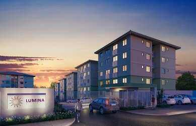 Imagem: O apartamento possui 2 Dormitórios, 1 Banheiro, 1 Vaga na garagem