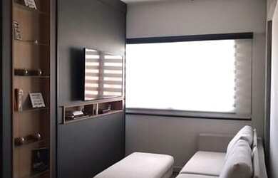 Imagem: O apartamento possui 1 Dormitório, 1 Banheiro, 1 Vaga na garagem