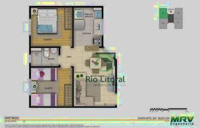 Imagem 8: Apartamento à venda, 50 m² por R$ 175.000,00 - Atlântica - Rio das...