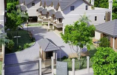 Imagem: A casa em condomínio possui 3 Dormitórios, 1 Banheiro, 2 Vagas