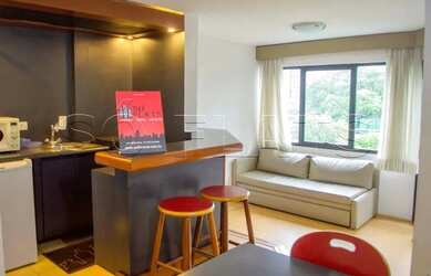 Imagem: O studio possui 1 Dormitório, 1 Banheiro, 1 Vaga na garagem