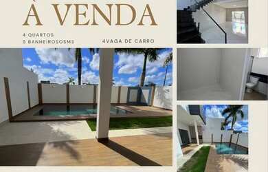 Imagem: A casa em condomínio possui 4 Dormitórios, 4 Banheiros, 4