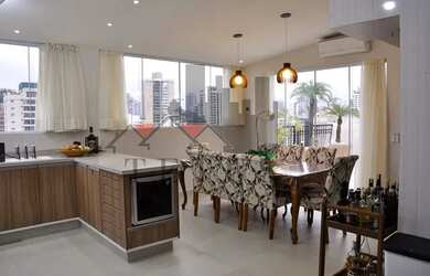 Imagem: O apartamento na cobertura possui 3 Dormitórios, 4 Banheiros