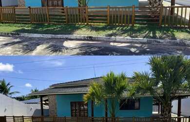 Imagem: A casa possui 5 Dormitórios, Acomodam 15 pessoas, 4 Vagas na