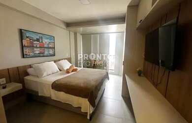 Imagem: O studio possui 1 Dormitório, 1 Banheiro, 1 Vaga na garagem