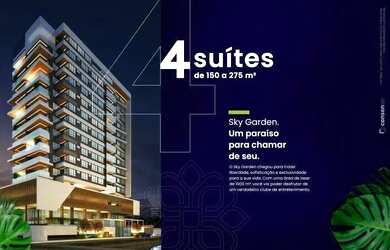 Imagem: O apartamento possui 4 Dormitórios, 5 Banheiros, 3 Vagas na