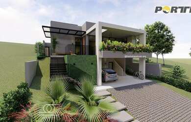 Imagem: A casa em condomínio possui 4 Dormitórios, 5 Banheiros, 4