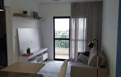 Imagem: O apartamento possui 1 Dormitório, 1 Banheiro, 1 Vaga na garagem