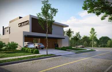 Imagem: A casa em condomínio possui 5 Dormitórios, 5 Banheiros, 4