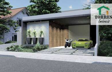 Imagem: A casa em condomínio possui 3 Dormitórios, 2 Banheiros, 4