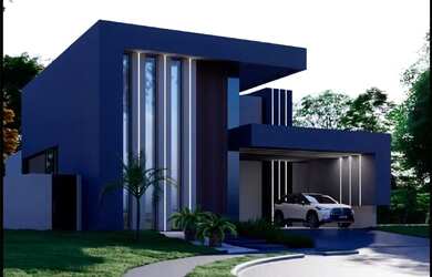 Imagem: A casa em condomínio possui 4 Dormitórios, 4 Banheiros, 4