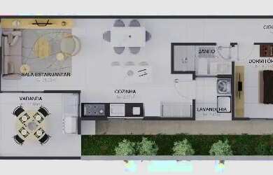 Imagem: A casa possui 3 Dormitórios, 2 Banheiros, 2 Vagas na garagem