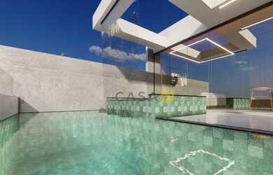 Imagem: A casa em condomínio possui 3 Dormitórios, 1 Banheiro, 3 Vagas