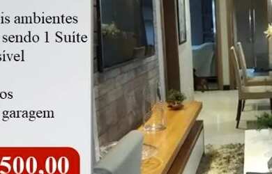 Imagem: O apartamento possui 3 Dormitórios, 1 Banheiro, 1 Vaga na garagem