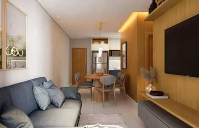 Imagem: O apartamento possui 2 Dormitórios, 1 Banheiro, 1 Vaga na garagem