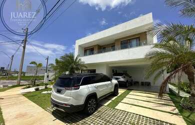 Imagem 2: CASA DUPLEX FINAMENTE DECORADA 4 SUÍTES NO ALPHAVILLE LITORAL NORTE 3, 298M2 DE ÁREA CONST