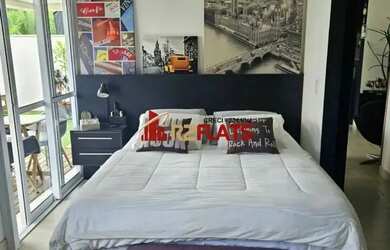 Imagem: O apartamento possui 1 Dormitório, 1 Banheiro, 2 Vagas na garagem