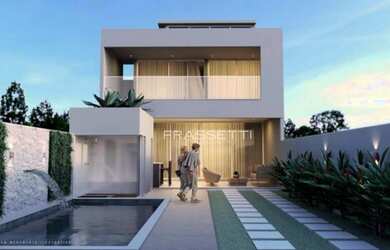 Imagem: A casa em condomínio possui 5 Dormitórios, 5 Banheiros, 2