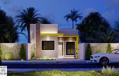 Imagem: A casa em condomínio possui 3 Dormitórios, 1 Banheiro, 1 Vaga