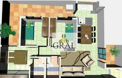 Imagem 2: Cobertura à venda, 95 m² por R$ 530.000,00 - Paraíso - Santo André/SP