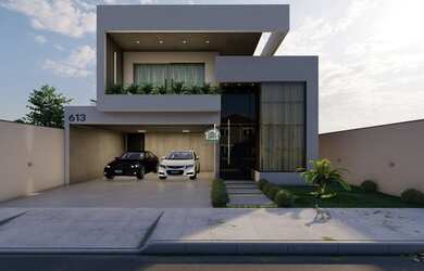 Imagem: A casa em condomínio possui 4 Dormitórios, 3 Banheiros, 4