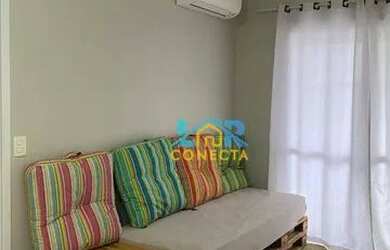 Imagem: O apartamento possui 1 Dormitório, 1 Banheiro, 1 Vaga na garagem