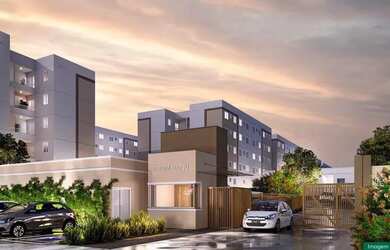 Imagem: O apartamento possui 2 Dormitórios, 1 Banheiro, 1 Vaga na garagem