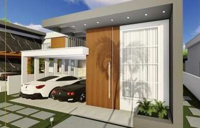 Imagem: A casa possui 3 Dormitórios, 5 Banheiros, 4 Vagas na garagem