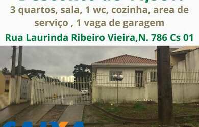 Imagem: A casa possui 3 Dormitórios, 1 Banheiro, 1 Vaga na garagem