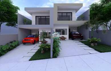 Imagem: A casa possui 3 Dormitórios, 2 Banheiros, 2 Vagas na garagem