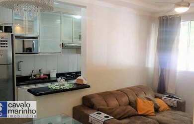 Imagem: O apartamento possui 2 Dormitórios, 1 Banheiro, 1 Vaga na garagem