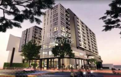 Imagem: O apartamento possui 1 Dormitório, 2 Banheiros, 1 Vaga na garagem