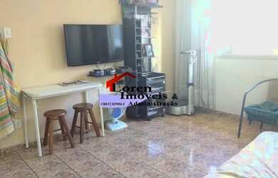 Imagem: O apartamento possui 1 Dormitório, 1 Banheiro, 1 Vaga na garagem