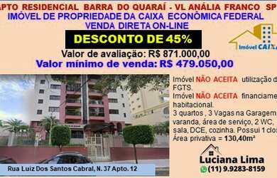 Imagem: O apartamento possui 3 Dormitórios, 2 Banheiros, 3 Vagas na